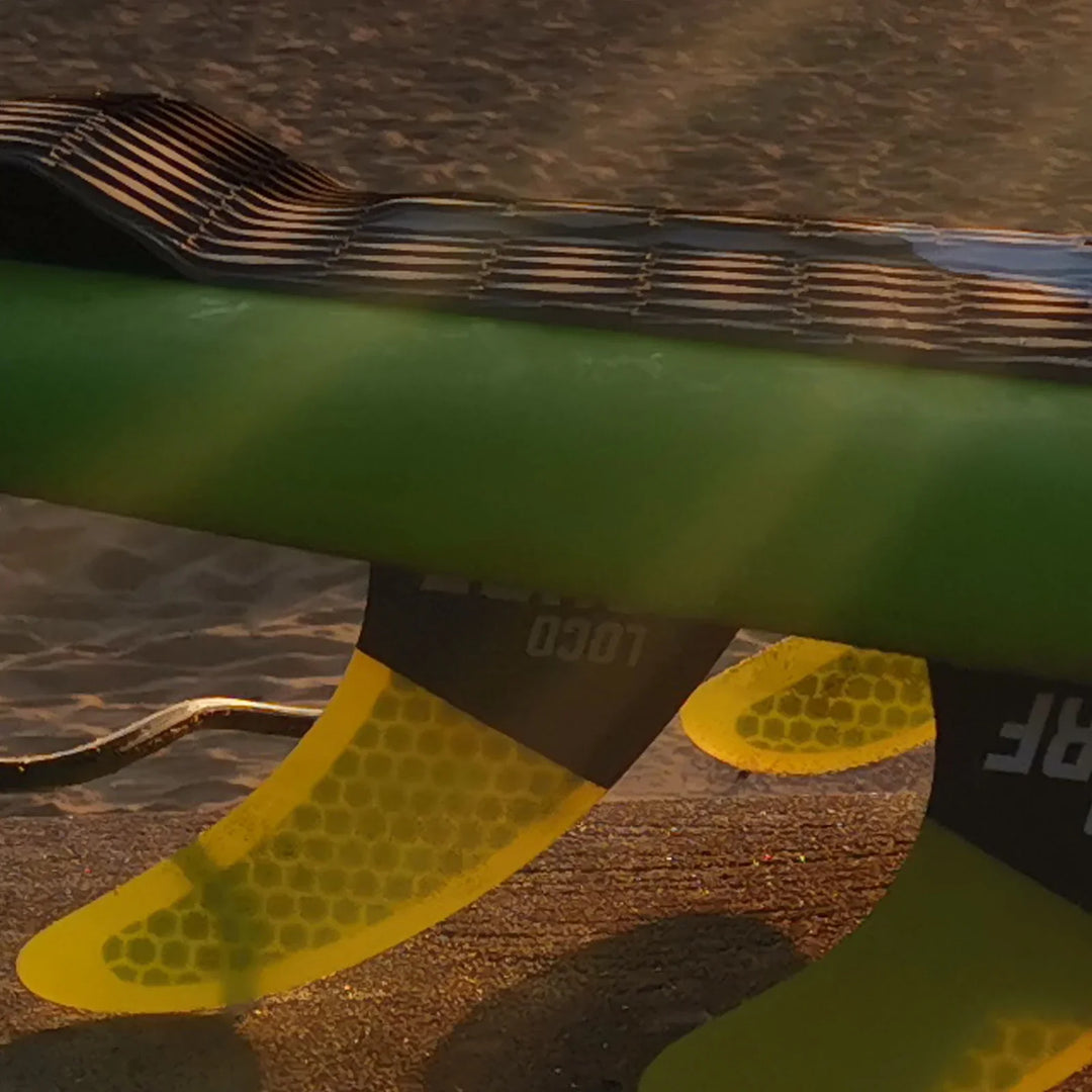 Jamie Crossman charges Fistral Beach on Loco's Hybrid Hard SUP