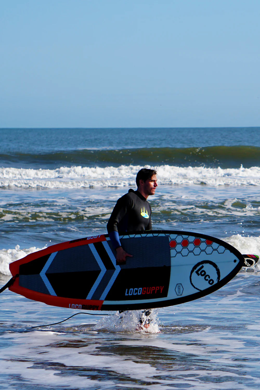 SUP Surfer in the shallows