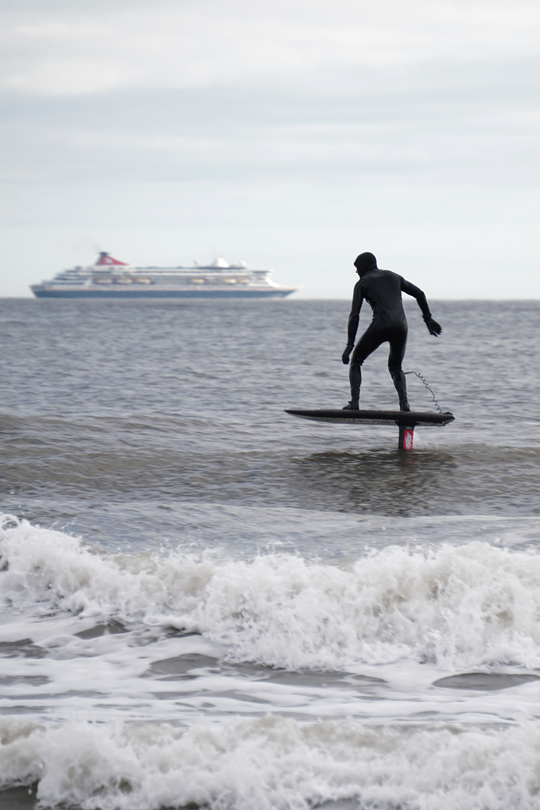 Julian riding his Loco HydroFoil Board