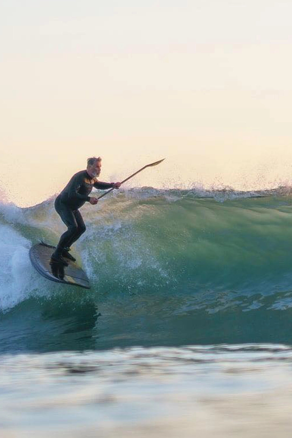 Taking the drop on the Loco Twinny Surf SUP