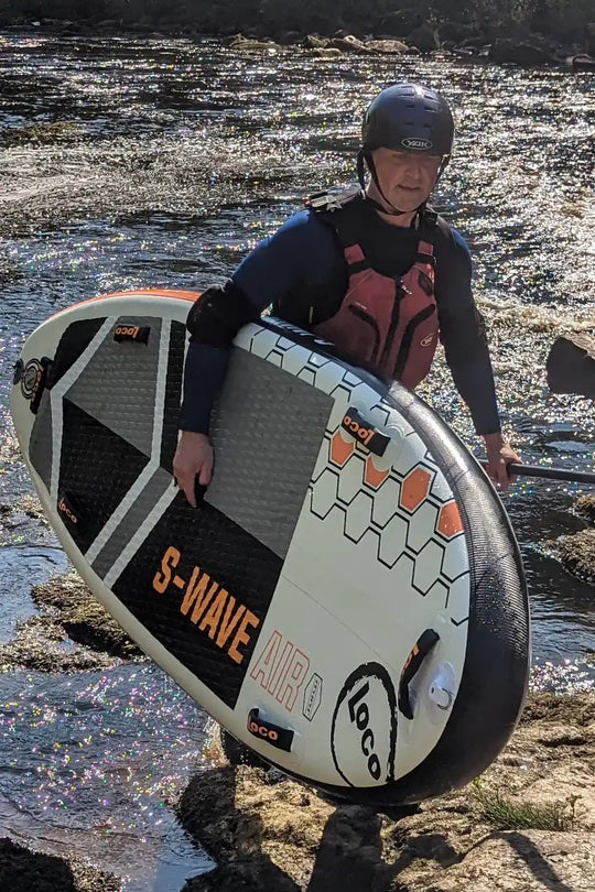 Loco S-Wave Air White Water SUP Board 8’3” x 34” x 6”