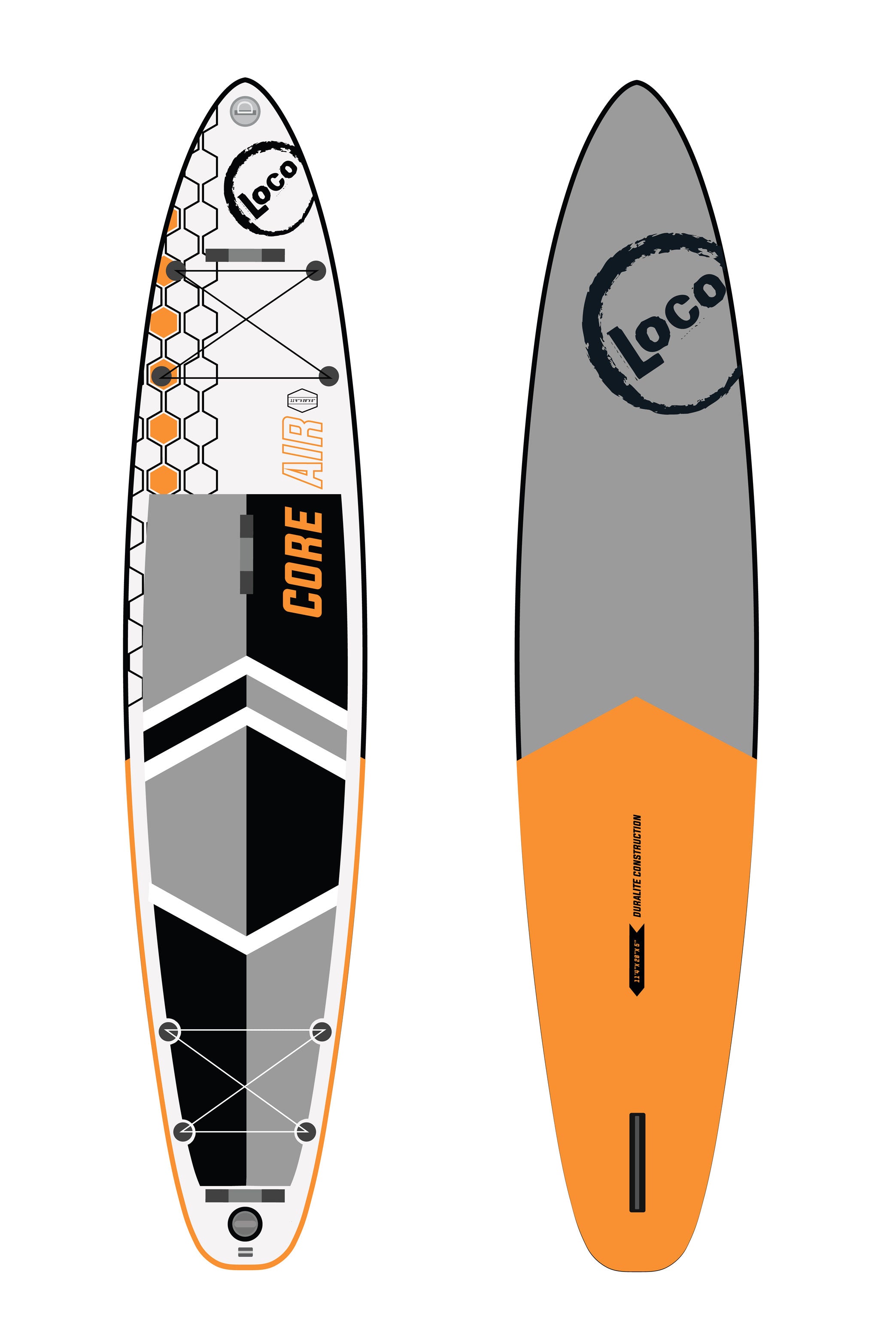 Loco Core Air Inflatable Paddleboard, Loco Core Air Inflatable Paddleboard 11’8 x 28”