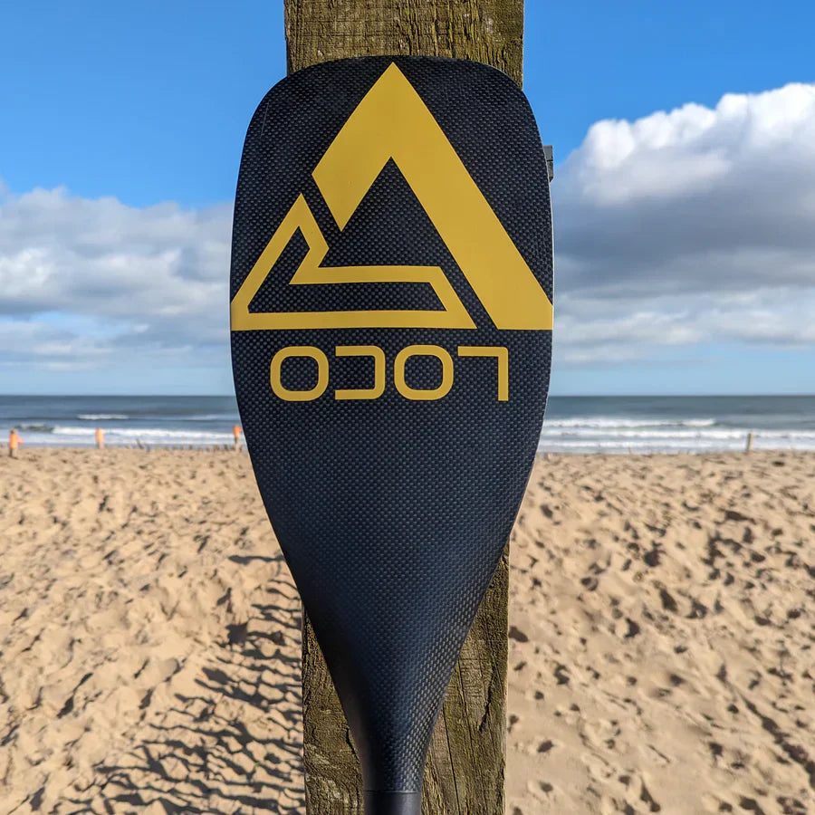 carbon sup paddle on the beach at South Shields