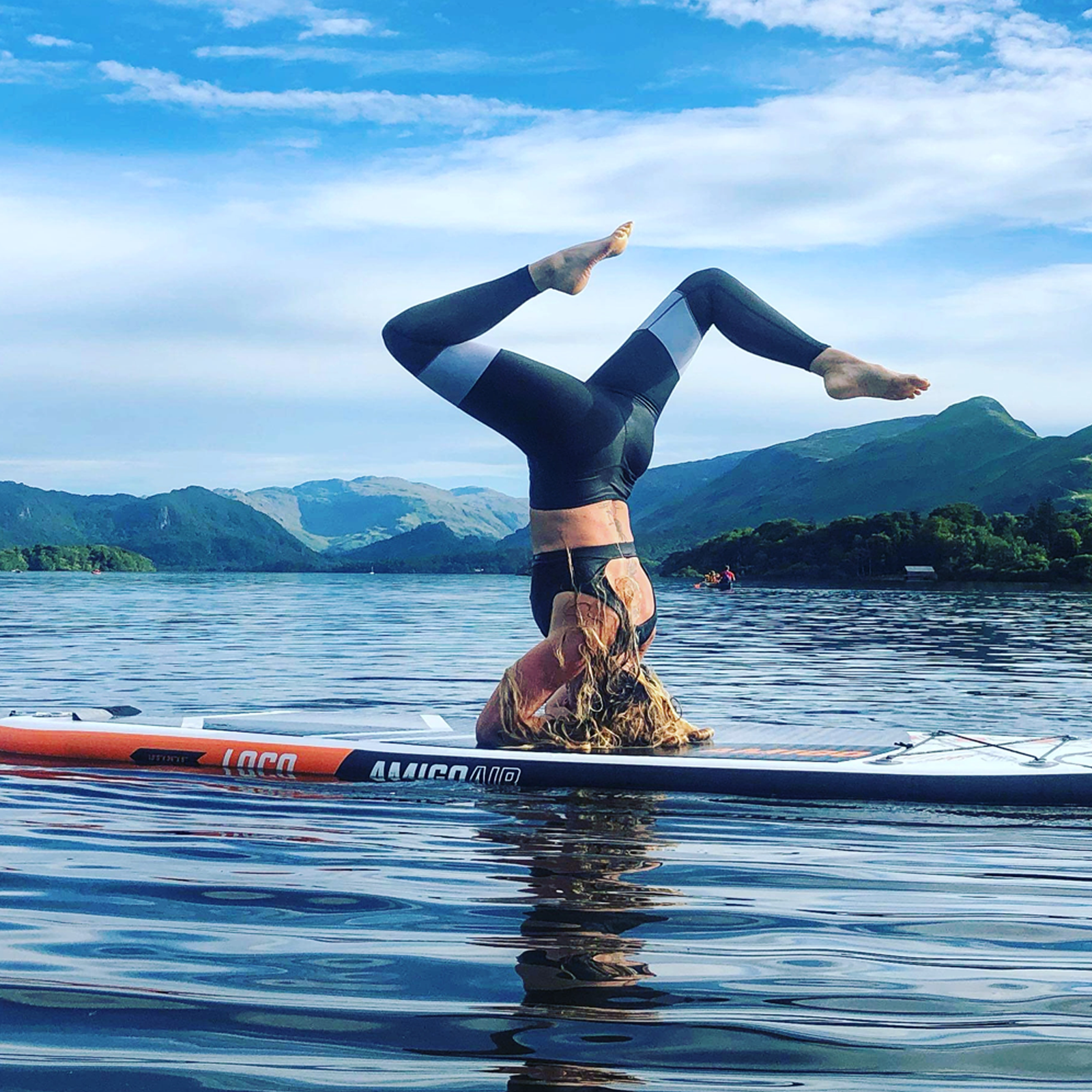 Kate Chandler does SUP Yoga at Windermere