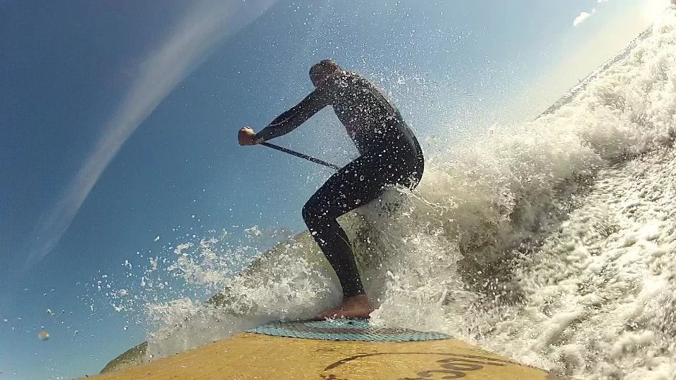 Joe Thwaites top turn, 5 Storm Rider SUP Spots For SUP in the UK