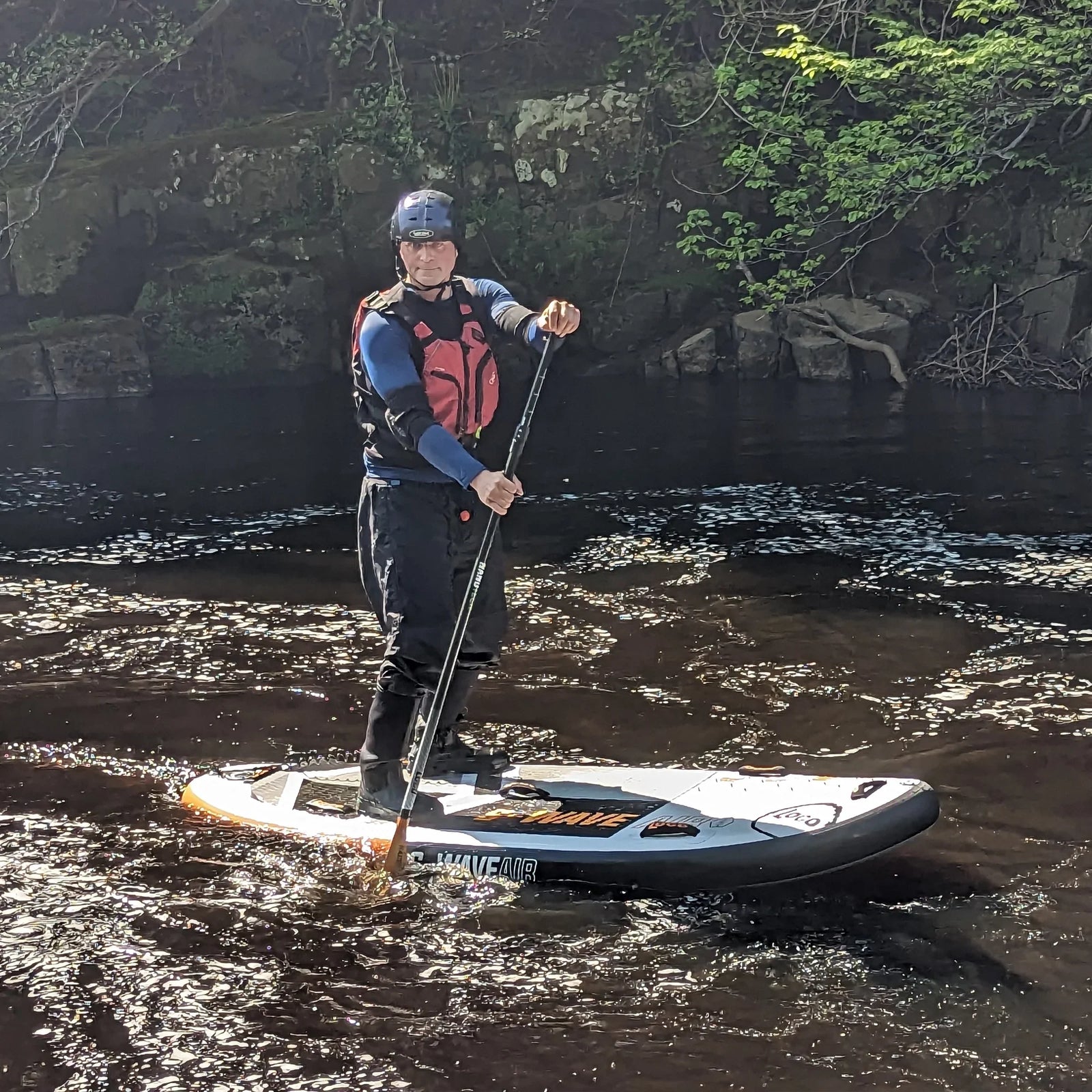 Len on his paddle board at Warden Gorge 