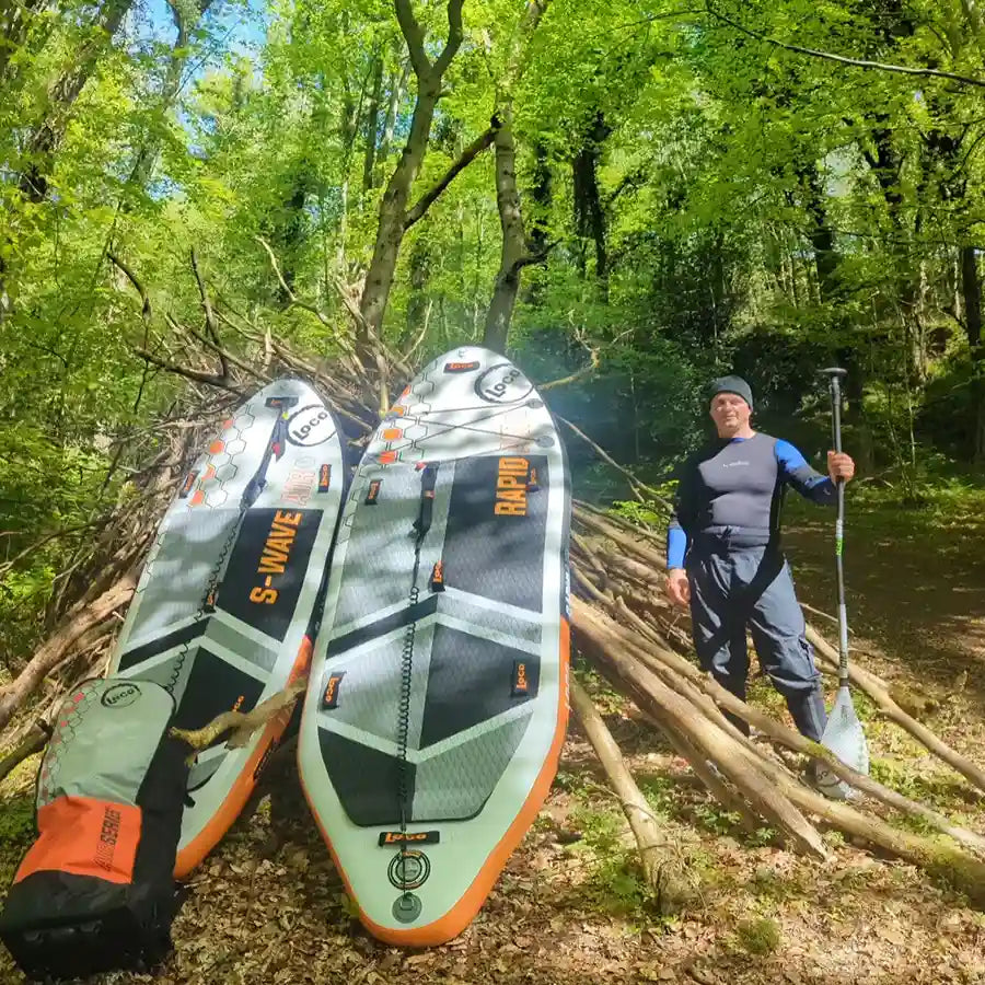 Exploring the Loco S-Wave Air and Loco Rapid Air White Water Inflatable Paddleboards at Holme Pierrepont