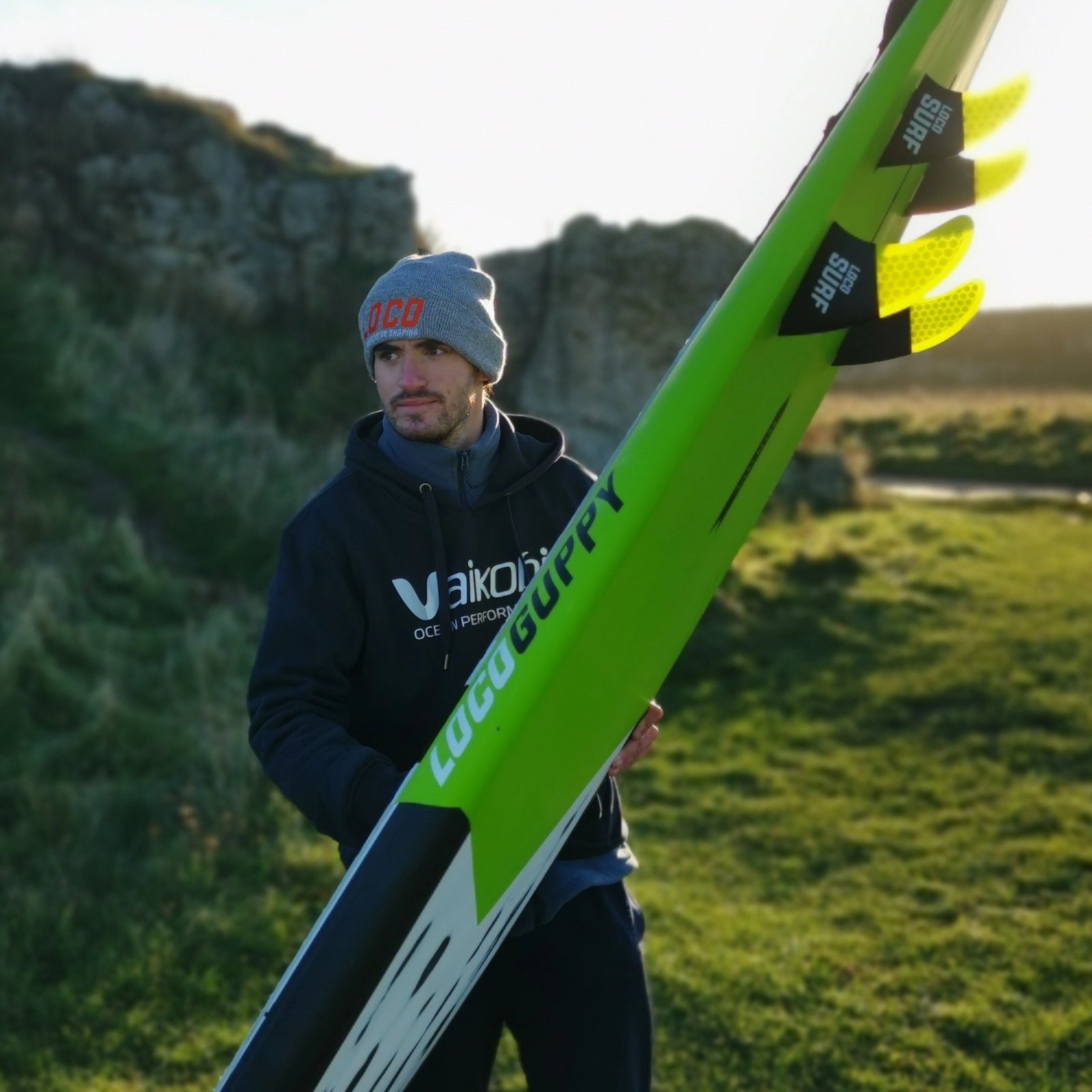 Stand Up Paddle Boarder Chris with his Surf SUP