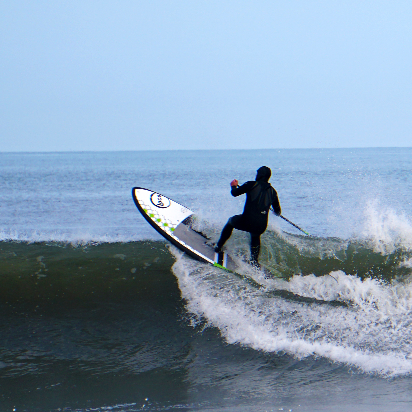 Steve Thorpe paddle surfing 