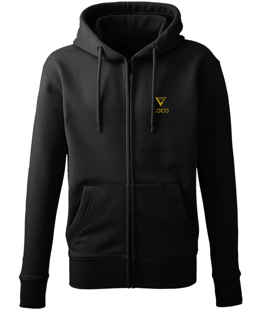 Black Loco Full-Zip Men's Winter Hoodie