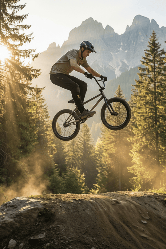 BMX rider reps Loco Joggers while hitting the trails