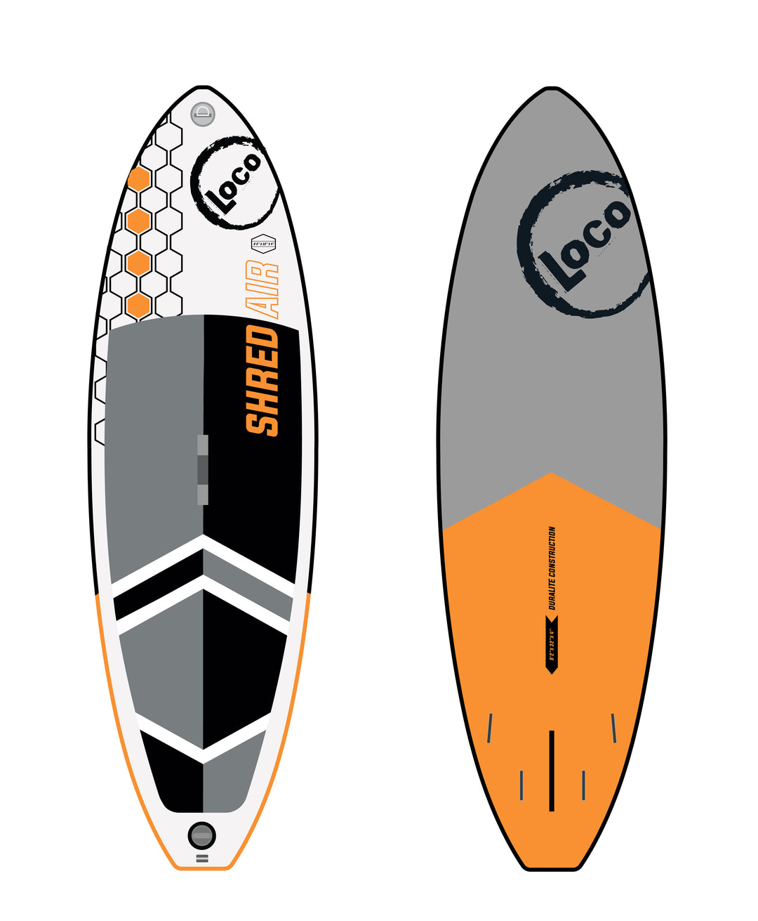 2023 9’2” x 32” x 4 Loco Shred Air Inflatable Paddleboard For Surfing